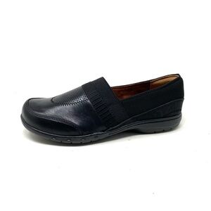 Cobb Hill Penfield A Line Casual Black Leather Slip-On (Women's) WIDE